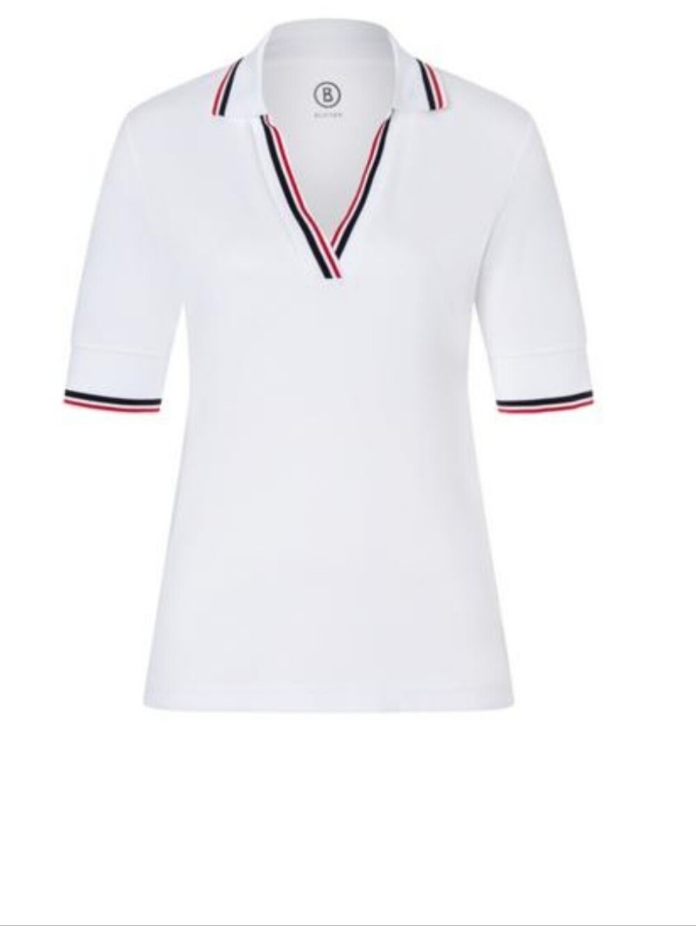 Bogner Elonie Short Sleeve Polo White Size Small Luxury Golf Top
